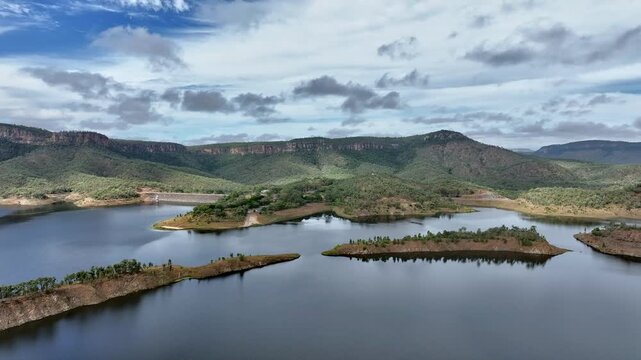 Spectacular Aerial footage of Cania Dam Queensland Australia