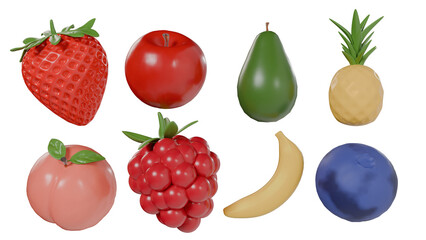 Fresh Tropical Summer Fruit With Smooth Surface 3D Rendering Isolated © soli14e