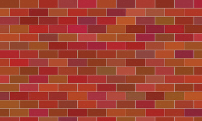 Fototapeta premium Seamless red and brown brick wall pattern with speckled texture