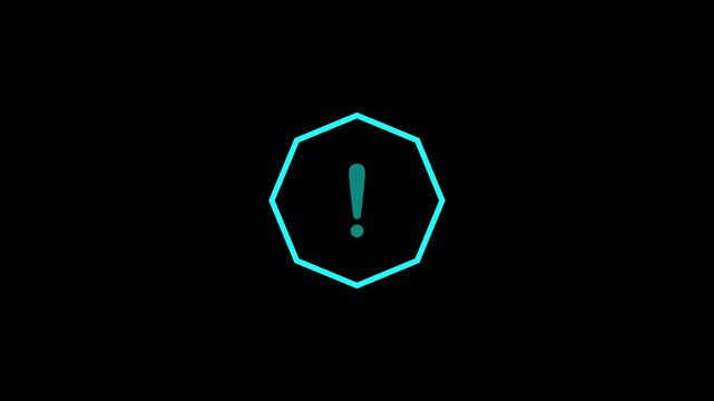  Animated warning caution warning sign warning danger alert icon safety with alpha channel 