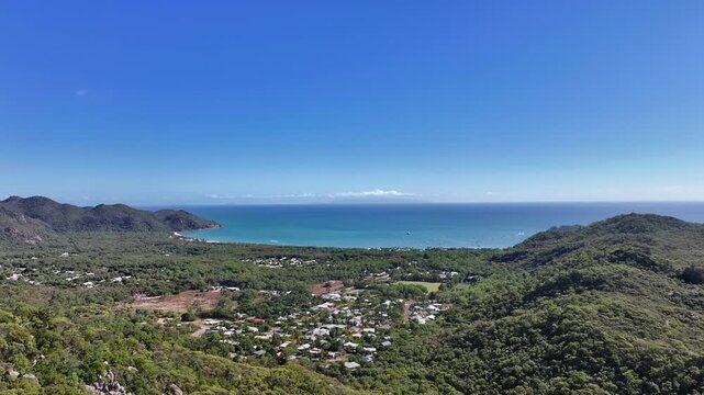 Spectacular cinematic aerial footage of Horseshoe Bay Magnetic Island Queensland Australia