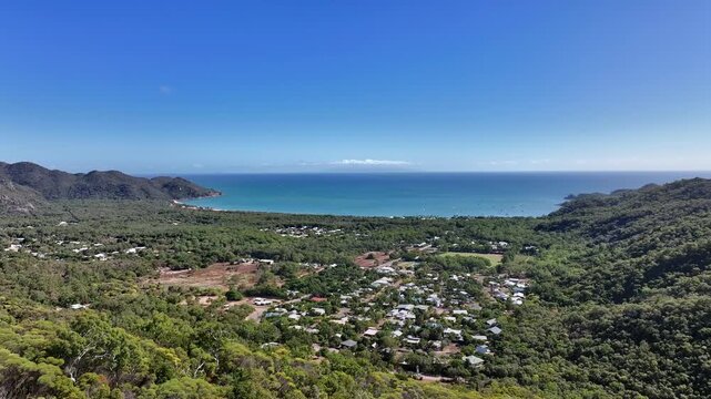 Spectacular cinematic aerial footage of Horseshoe Bay Magnetic Island Queensland Australia