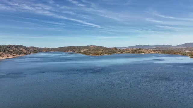 Spectacular aerial footage of Split Rock Dam NSW Australia