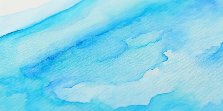 Soft blue watercolor vector background with flowing abstract brush strokes, gentle gradient washes, and subtle pastel textures for creative design projects