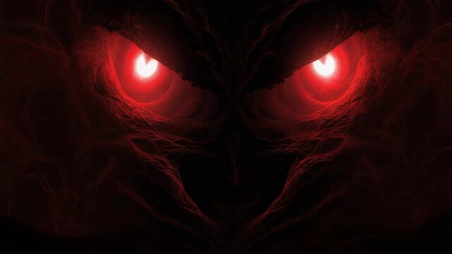 Dark background with subtle red smoky or fiery textures