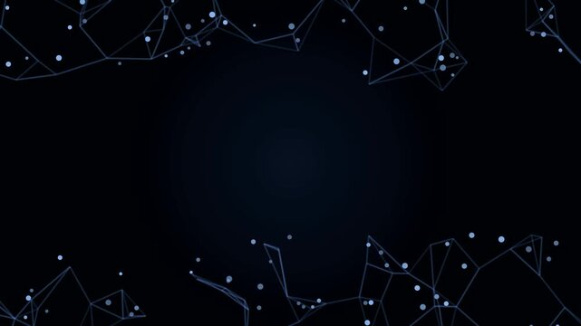 Abstract digital plexus background, with floating particles, and connecting lines, for technology and, science presentations