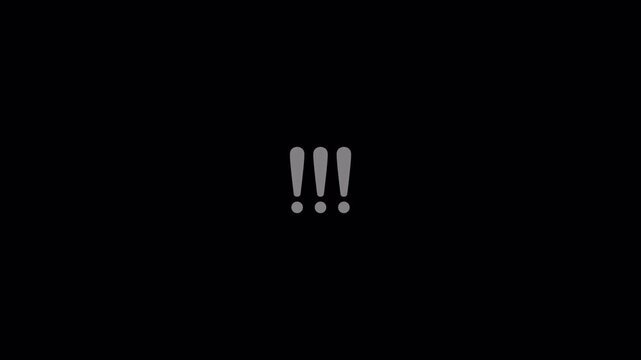  Animated warning caution warning sign warning danger alert icon safety with alpha channel 