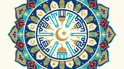 Ramadan Mandala Style Illustration - Vector Illustration © Bima