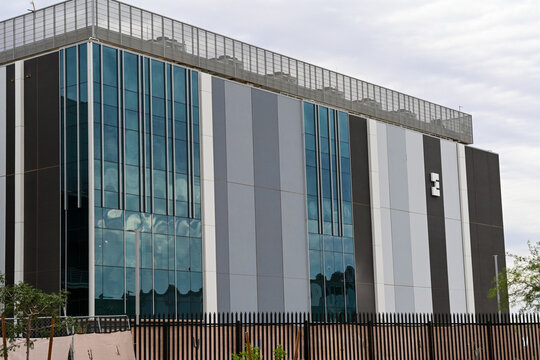 Exterior view of the EdgeCore Internet Real Estate data center displaying the company logo, illustrating hyperscale digital infrastructure, cloud computing, and AI expansion