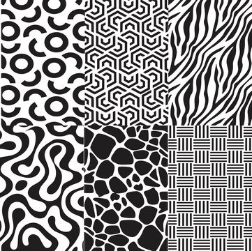 vector seamless pattern with geometric shapes