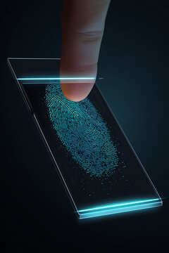 Fingerprint Scan Technology for Digital Security and Identification.
