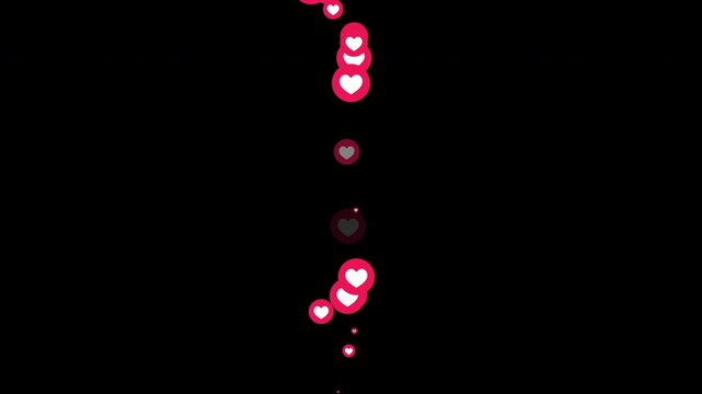 Live Reaction Emojis Floating Up Like social Live game streaming Effect.