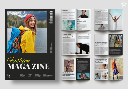Fashion Magazine Template Layout