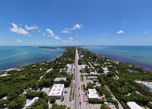 Aerial view of Islamorada in Florida Keys