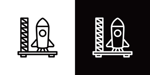 発射台のロケットのアイコン © hamo