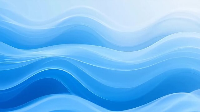 Flowing abstract blue wave patterns
