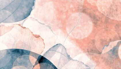 Fototapeta premium Soothing Dusty Blue Peach Paper Detail Art