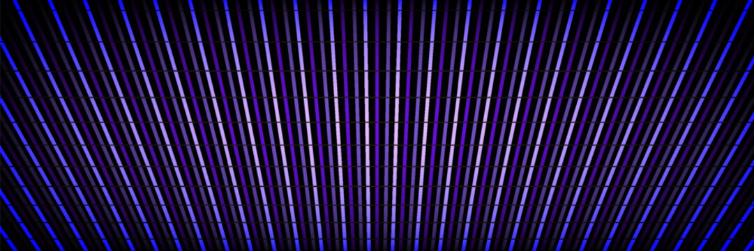 Dark dimmed purple pixel screen pattern. LED TV screen background. LCD display grid dots wallpaper. Glowing diode pixels videowall concept. Projector or television monitor texture backdrop. Vector