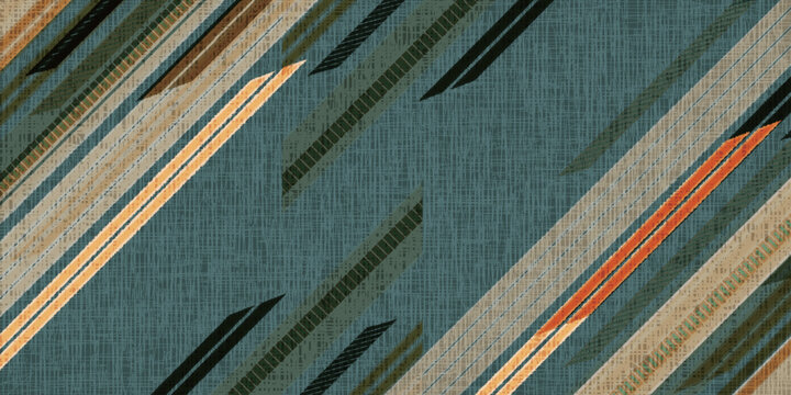 Abstract Geometric Design with Diagonal Striped Patterns