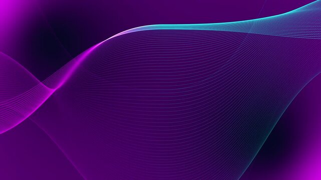 Beautiful wave technology defines abstract purple background with smooth flowing lines. Suitable for technology, graphic design, and futuristic concepts.