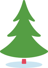 Fototapeta premium Simple pine tree icon for kids education and learning materials