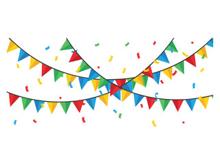 Fototapeta premium vector illustration of a party background, happy birthday