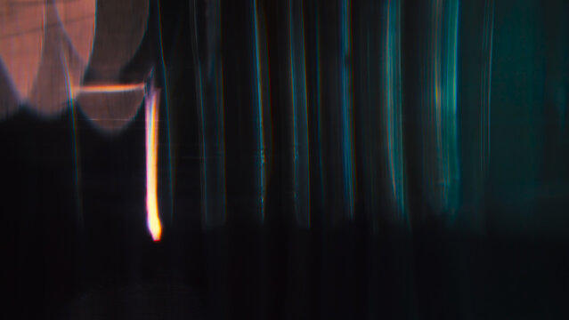Abstract Cinematic Light Leak with Vertical Lens Streaks