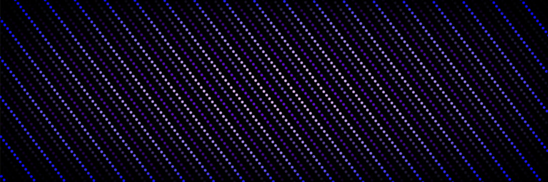 Dark purple pixel screen pattern. LED TV screen background. LCD display grid dots wallpaper. Glowing diode pixels videowall concept. Projector or television monitor texture backdrop. Vector wallpaper