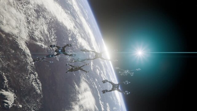 An epic science fiction scene