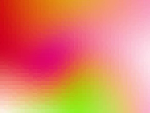 Vibrant abstract geometric mosaic gradient with pixelated pink and orange sunset colors