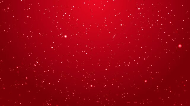 Bright white glowing stars scattered across dark vibrant smooth red solid background. Ideal for festive designs, holiday promotions, and celestialthemed projects, showcasing vibrant red background and