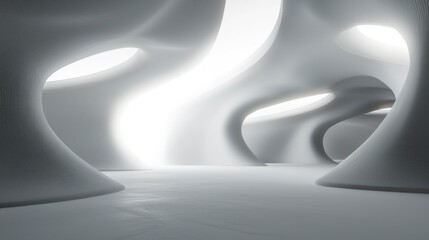 Fototapeta premium Abstract futuristic interior