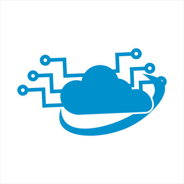 Design vector logo technology claud 
