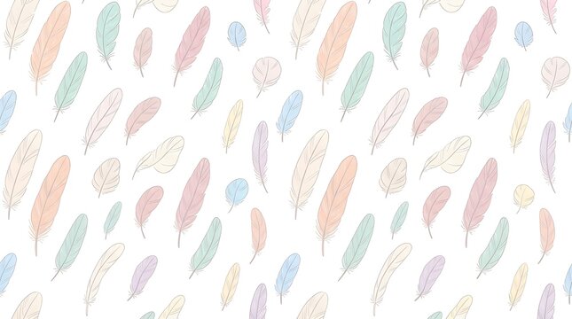 seamless pattern with bird feather