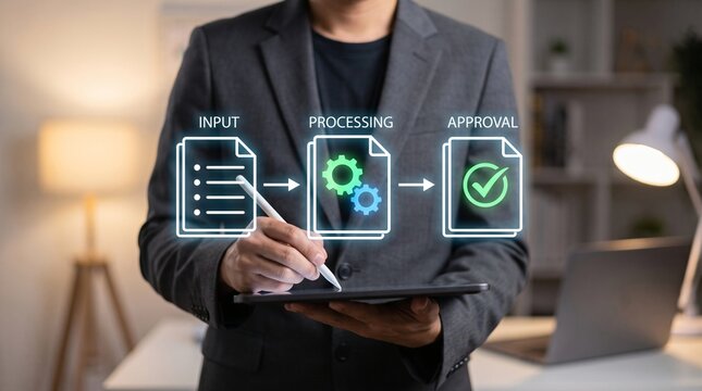 Approval Workflow system streamlining document processing, business validation, authorization routing, operational management and enterprise process execution from submission to approved outcome