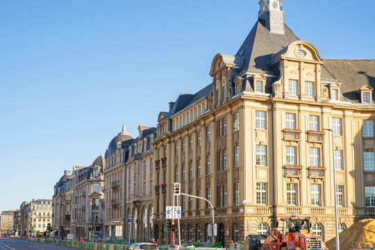 Luxembourg, 28 June 2019: Historical buildings in Luxembourg city center