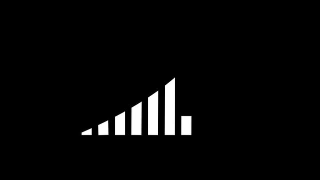 arrow up business graph icon animation. Increasing business growth chart animation. Going up business graph concept. 4k video