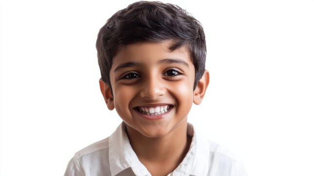 Young boy smiling face portrait
