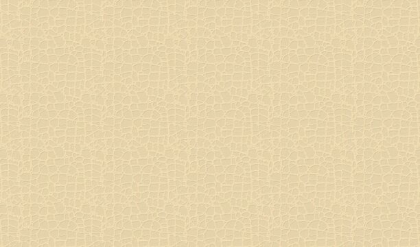 Seamless Beige Faux Leather Texture with Crocodile Reptile Skin Pattern