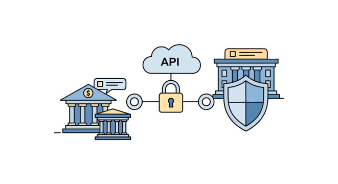 Secure banking api connection with shield and cloud technology