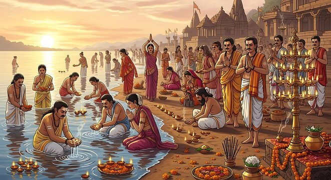 Ganges Ritual Sunrise.