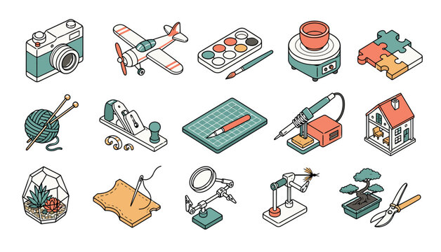 Various household and office tools.