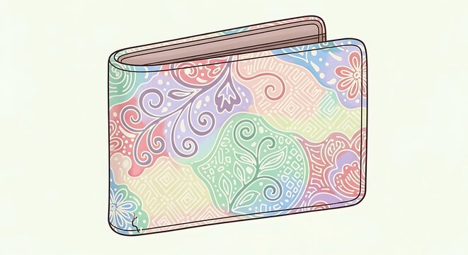 Patterned Wallet.