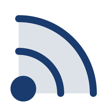 RSS Feed Duotone Icon SVG for Blog and Subscription UI