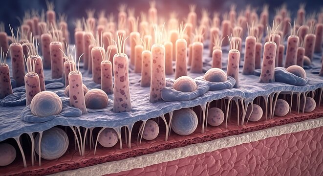 Skin layers and cells under the microscope