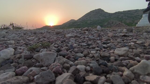 Gravel Road Sunset Landscape Video Thumbnail