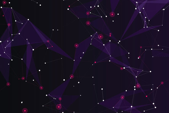 Geometric constellation network with magenta and white nodes