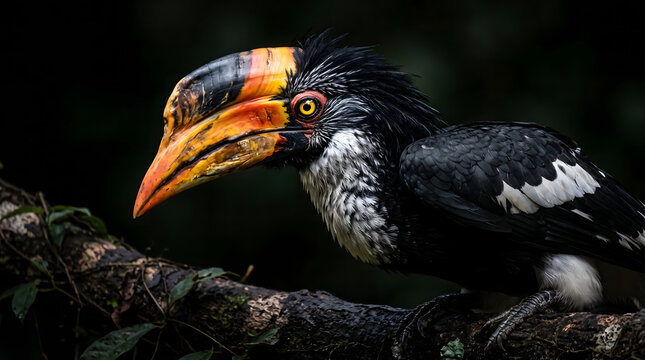 black billed hornbill