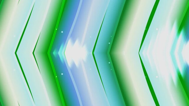 Green blue light streaks chevron shapes abstract motion background suitable for technology presentations, digital marketing, and futuristic design projects.
