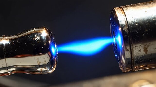 Electric Arc Between Two Metal Contacts